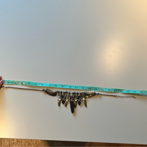 Statement Necklace, Heavy/Chunky, Metal and Black Pieces - Picture 7 of 7